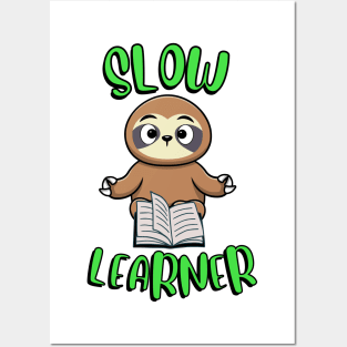 Slow learning sloth Posters and Art